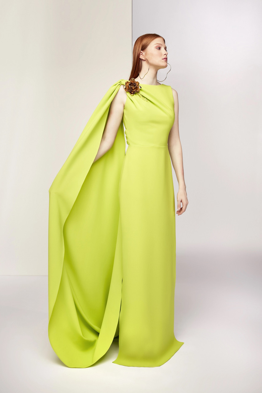 Isabel Sanchis Forno Lime Green Gown ...